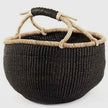 Large Ghana African Basket | Black & Tan